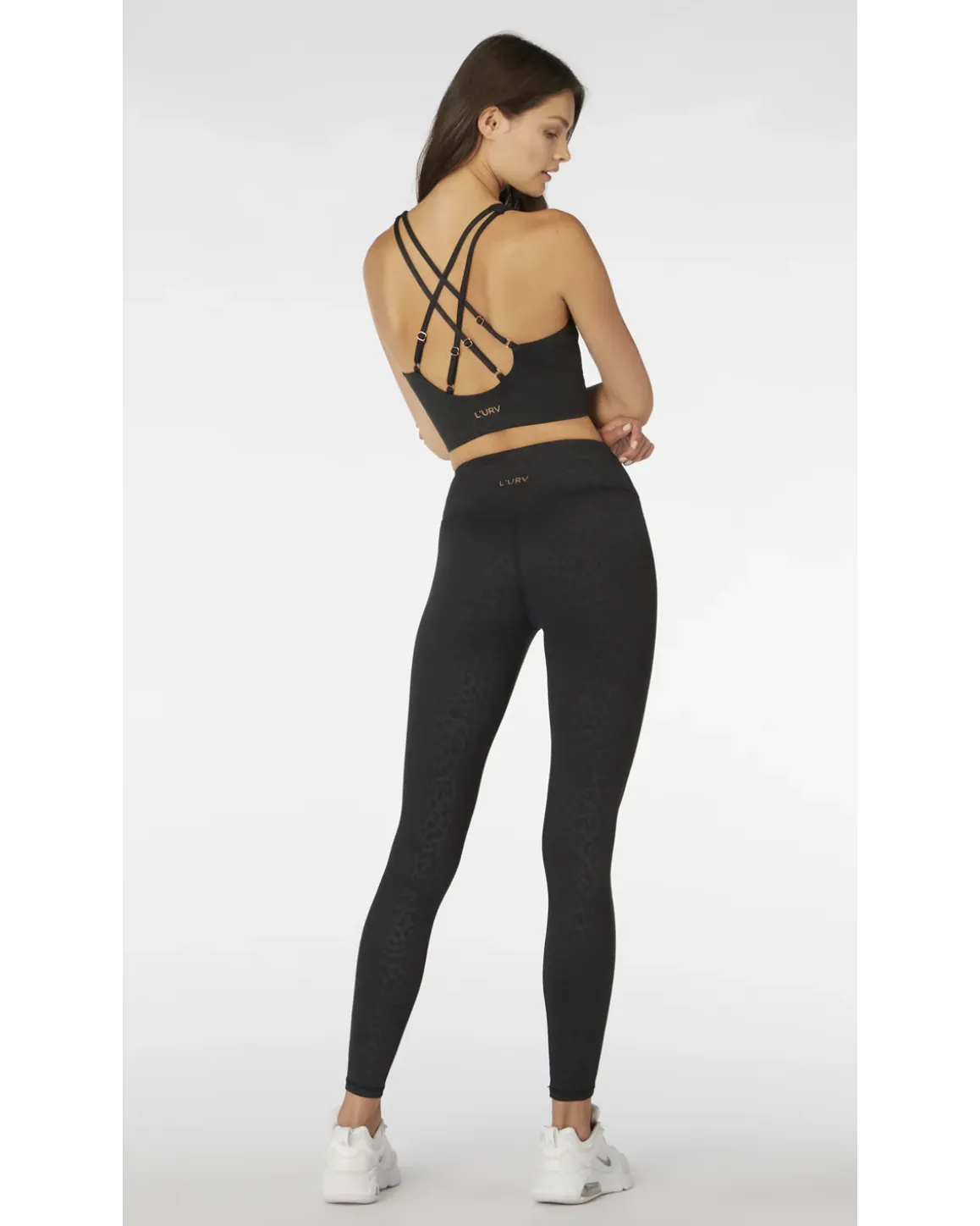 L'urv Close Contact Midi Crop - Black Leopard