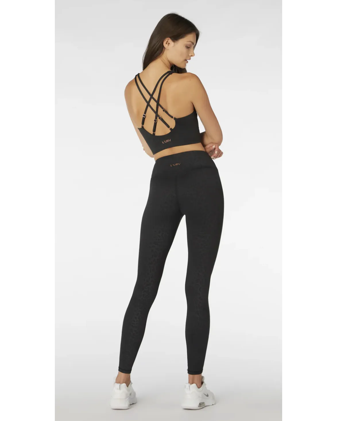 L'urv Close Contact Midi Crop - Black Leopard