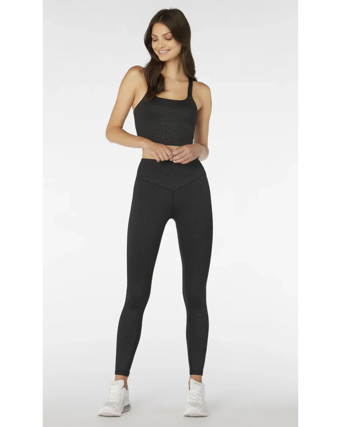 L'urv Close Contact Midi Crop - Black Leopard