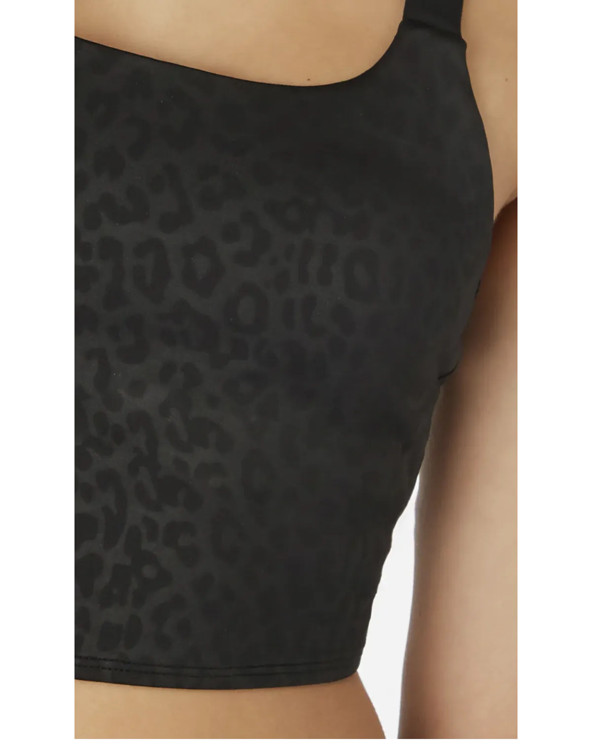 L'urv Close Contact Midi Crop - Black Leopard