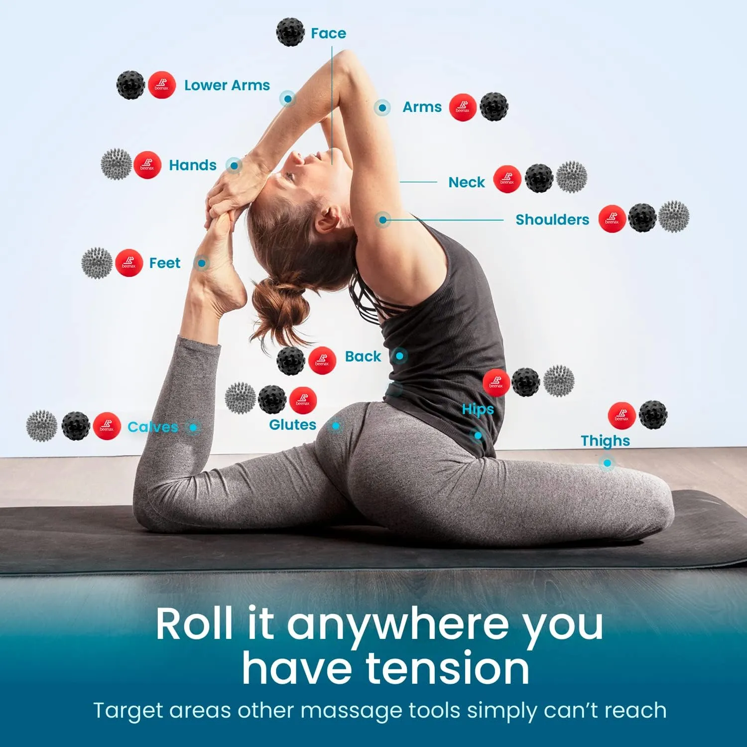 Massage Balls (Set of 3) - Red