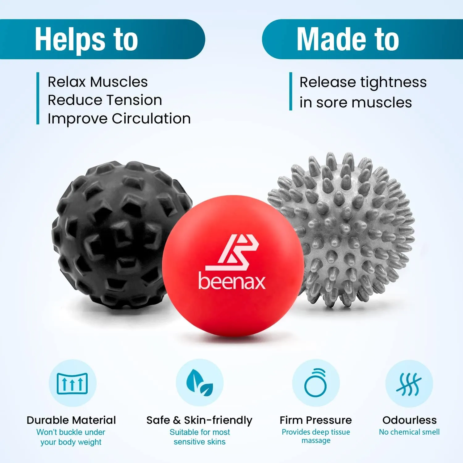 Massage Balls (Set of 3) - Red