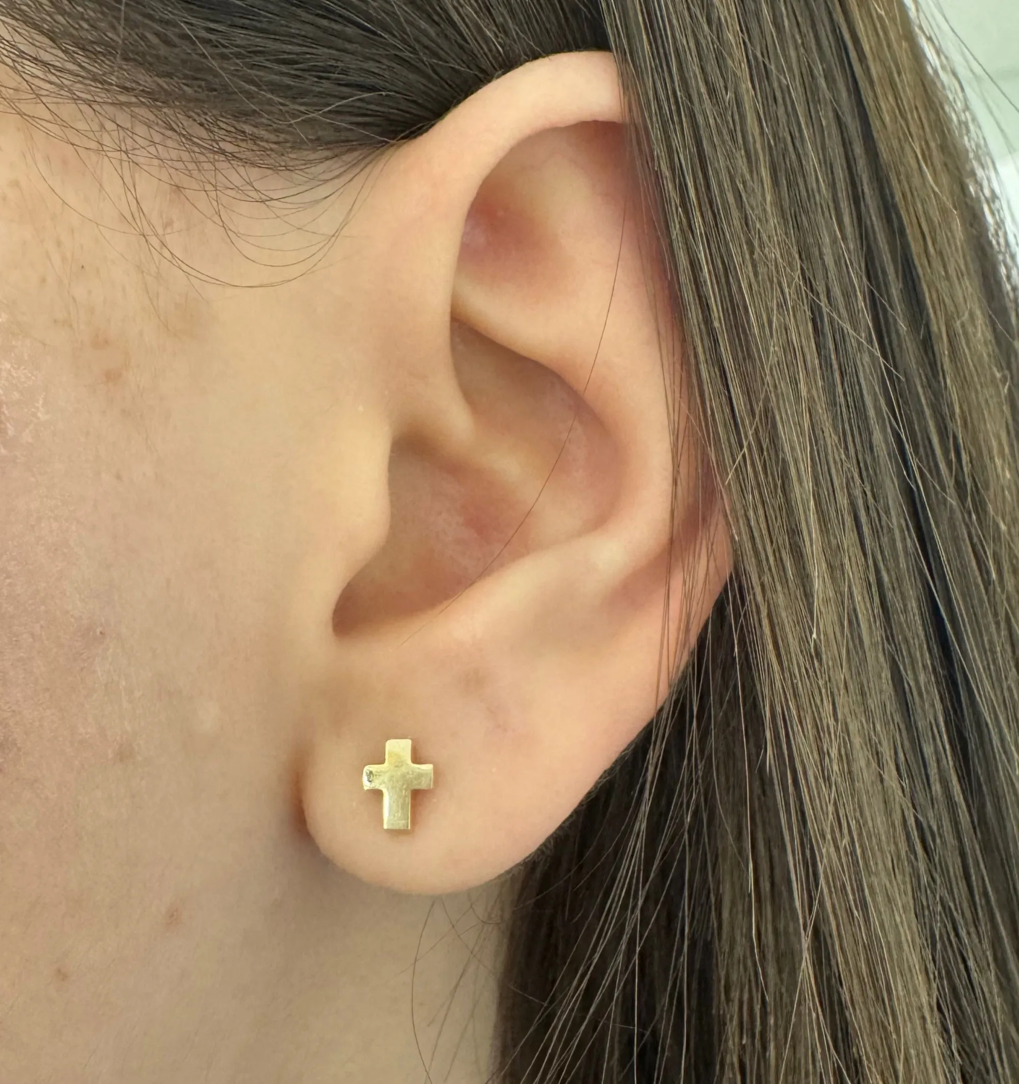 Mini Cross Stud Earrings