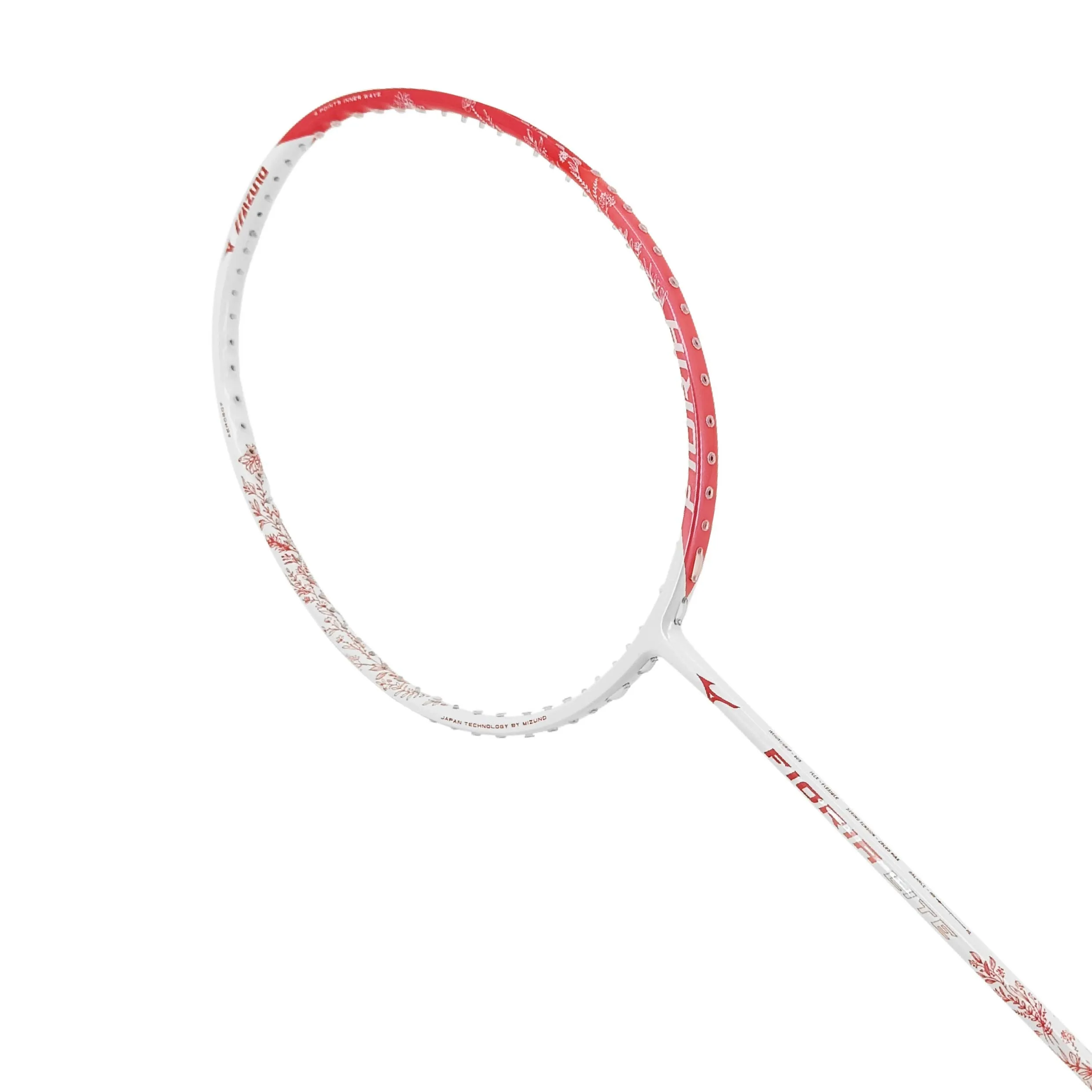 Mizuno Fiora Lite Badminton Racket (Pearl White/Glory Coral) (Unstrung)