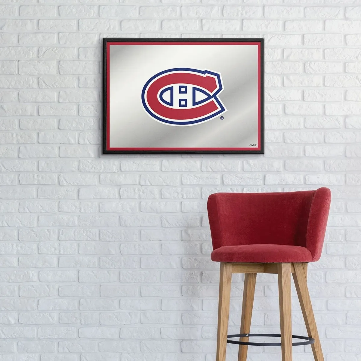 Montreal Canadiens: Framed Mirrored Wall Sign
