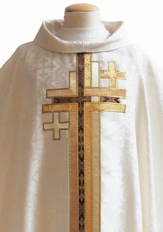 Multi Cross White Chasuble
