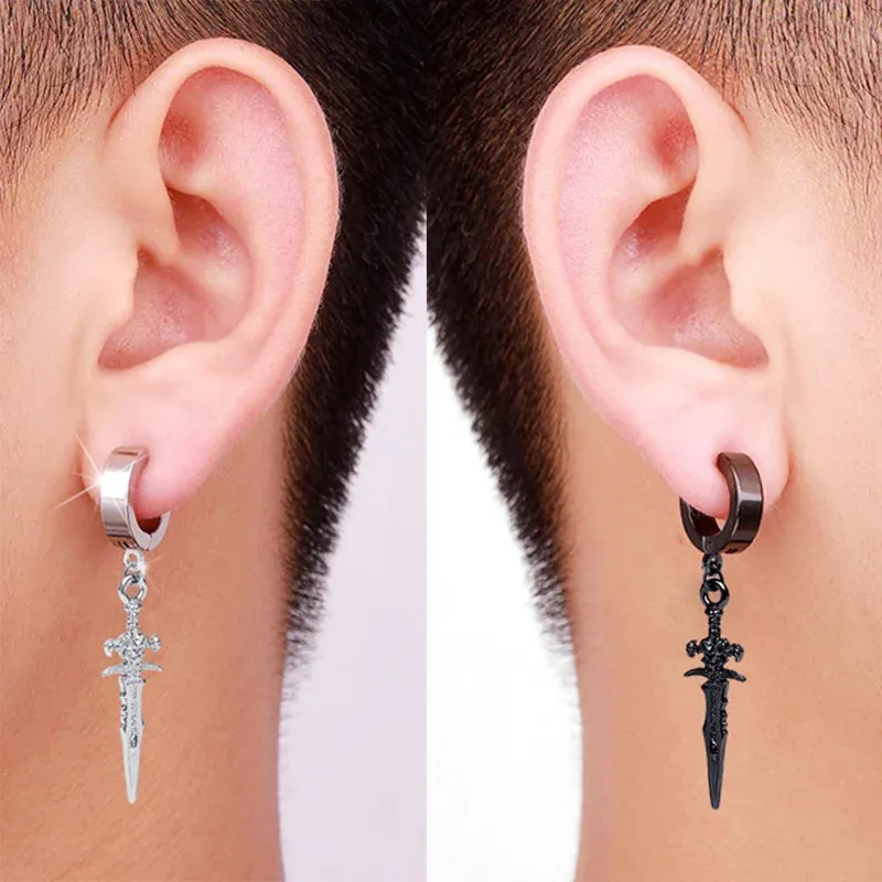 Multi-Layered Cross Chain Dangle Earrings