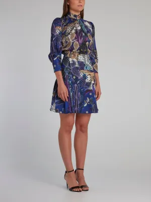 Multi Print Blouson Dress