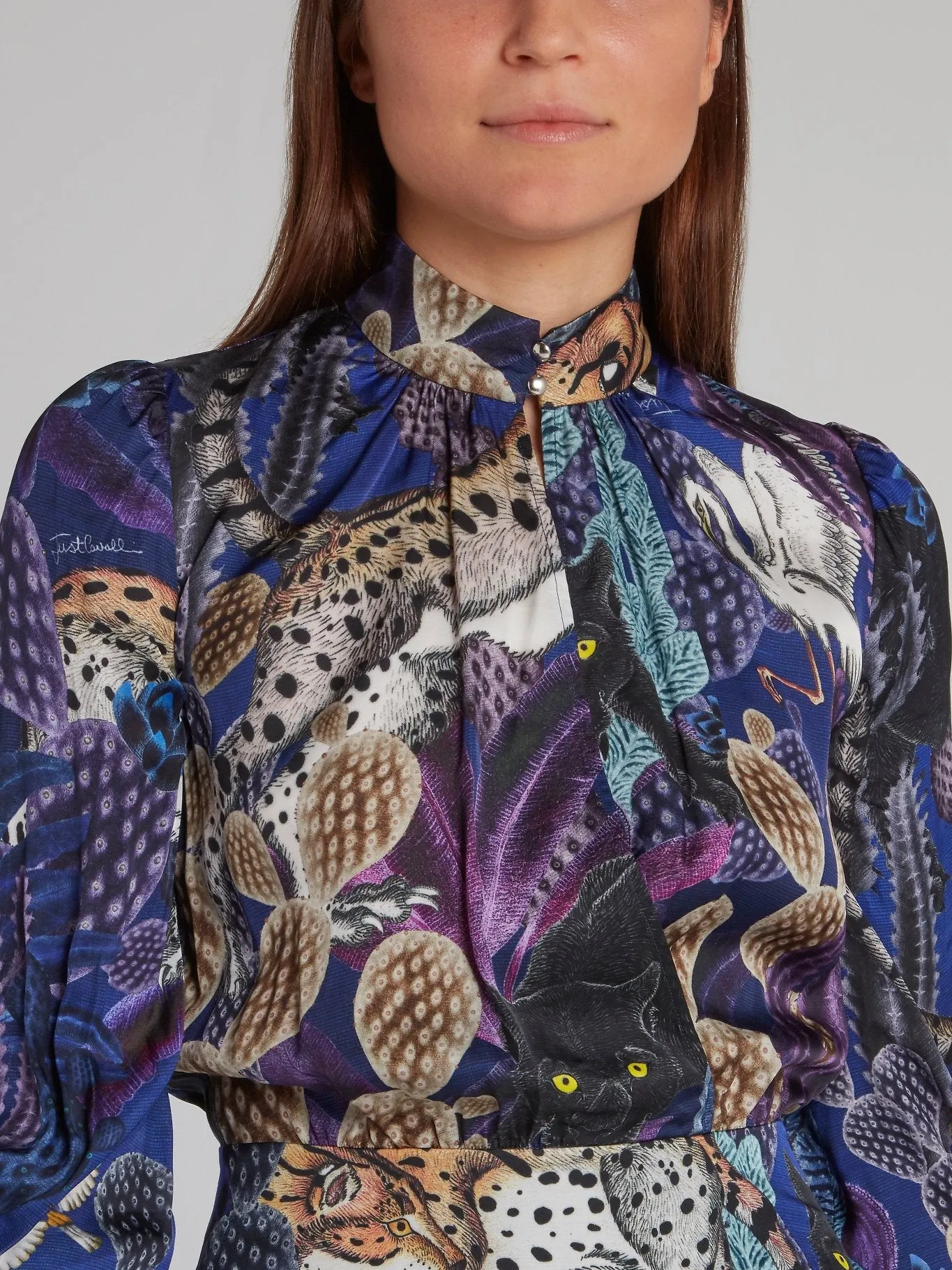 Multi Print Blouson Dress