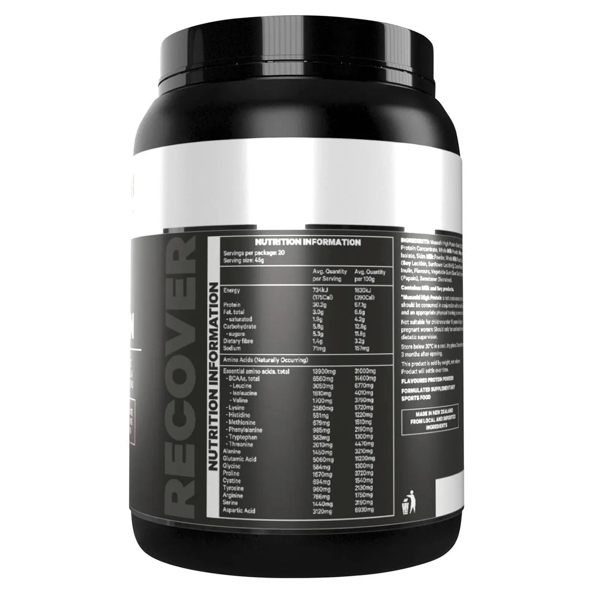 Musashi High Protein Powder Chocolate Milkshake 900g