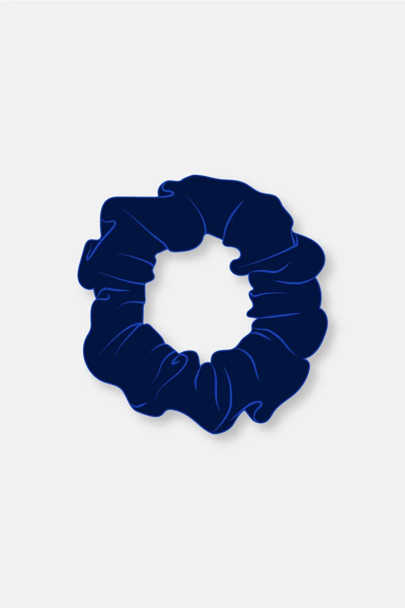 Navy Matt Scrunchie