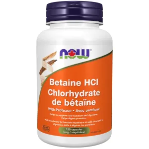 Now Betaine HCl 120 Veg Capsules
