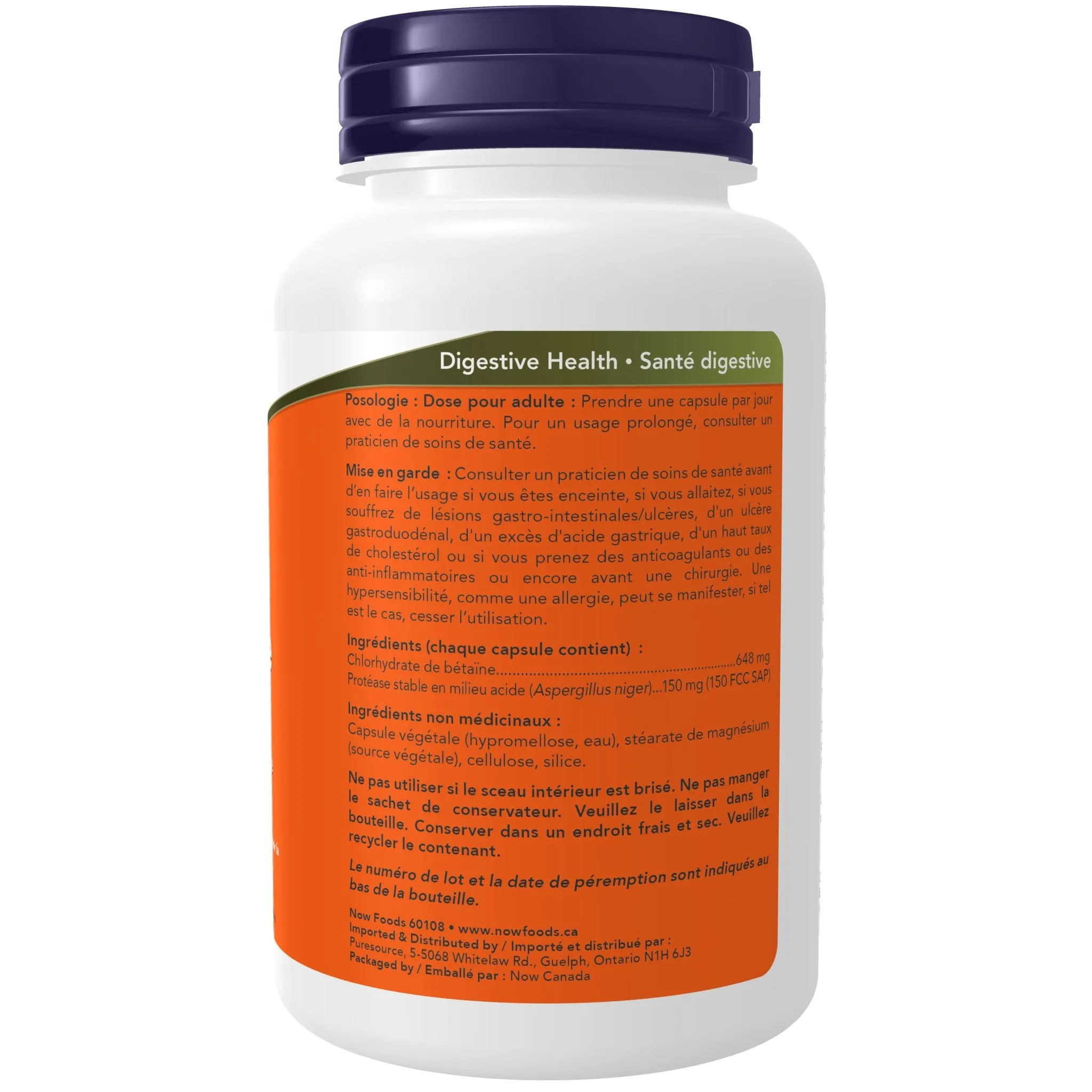 Now Betaine HCl 120 Veg Capsules