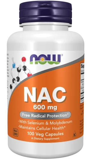 Now NAC 600 mg 100 Veg Capsules
