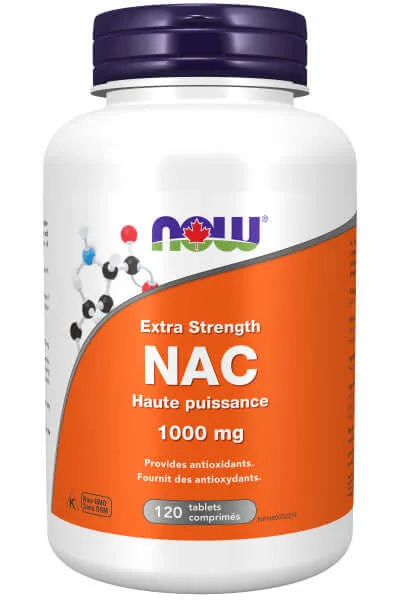 Now NAC (N-Acetyl Cysteine) 1,000 mg 120 Tablets