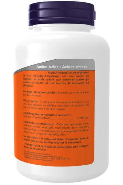 Now NAC (N-Acetyl Cysteine) 1,000 mg 120 Tablets