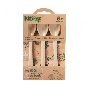 Nuby Rice Husk Spoons 3Pk 6m 