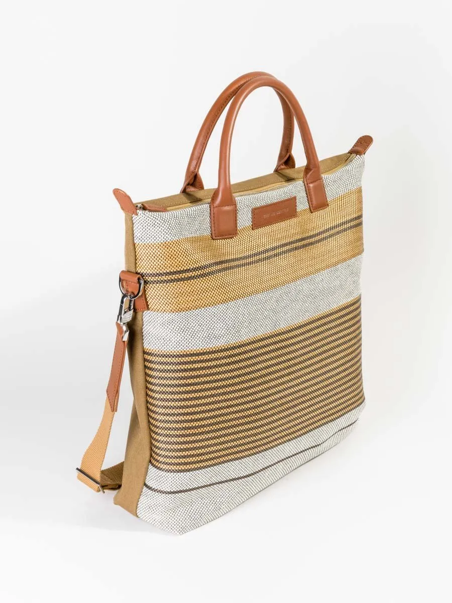 o'hare tote - multi golden stripe cord