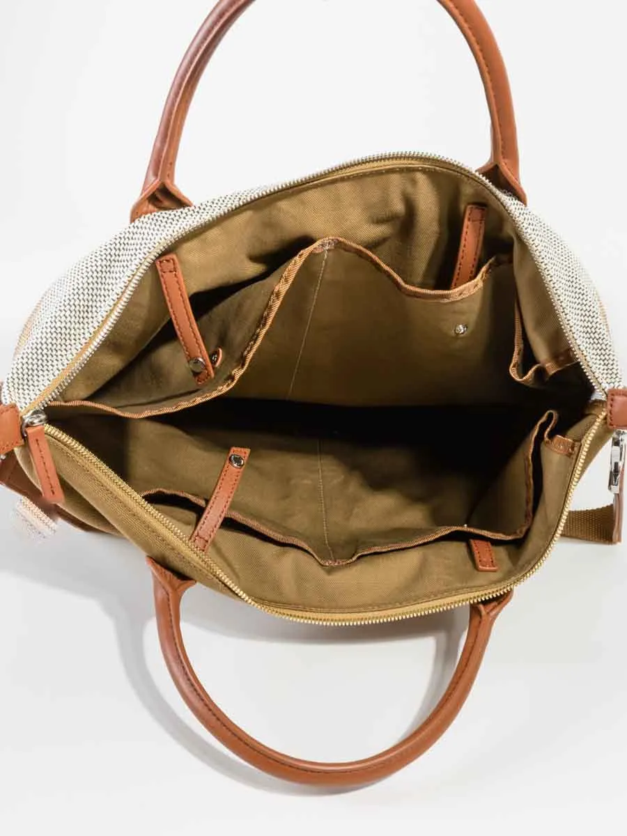 o'hare tote - multi golden stripe cord