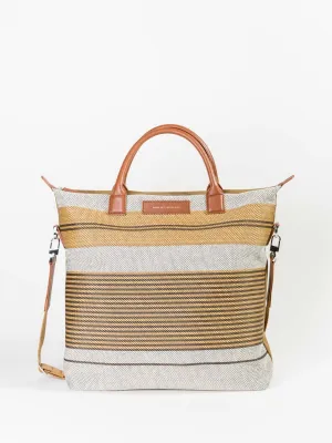 o'hare tote - multi golden stripe cord