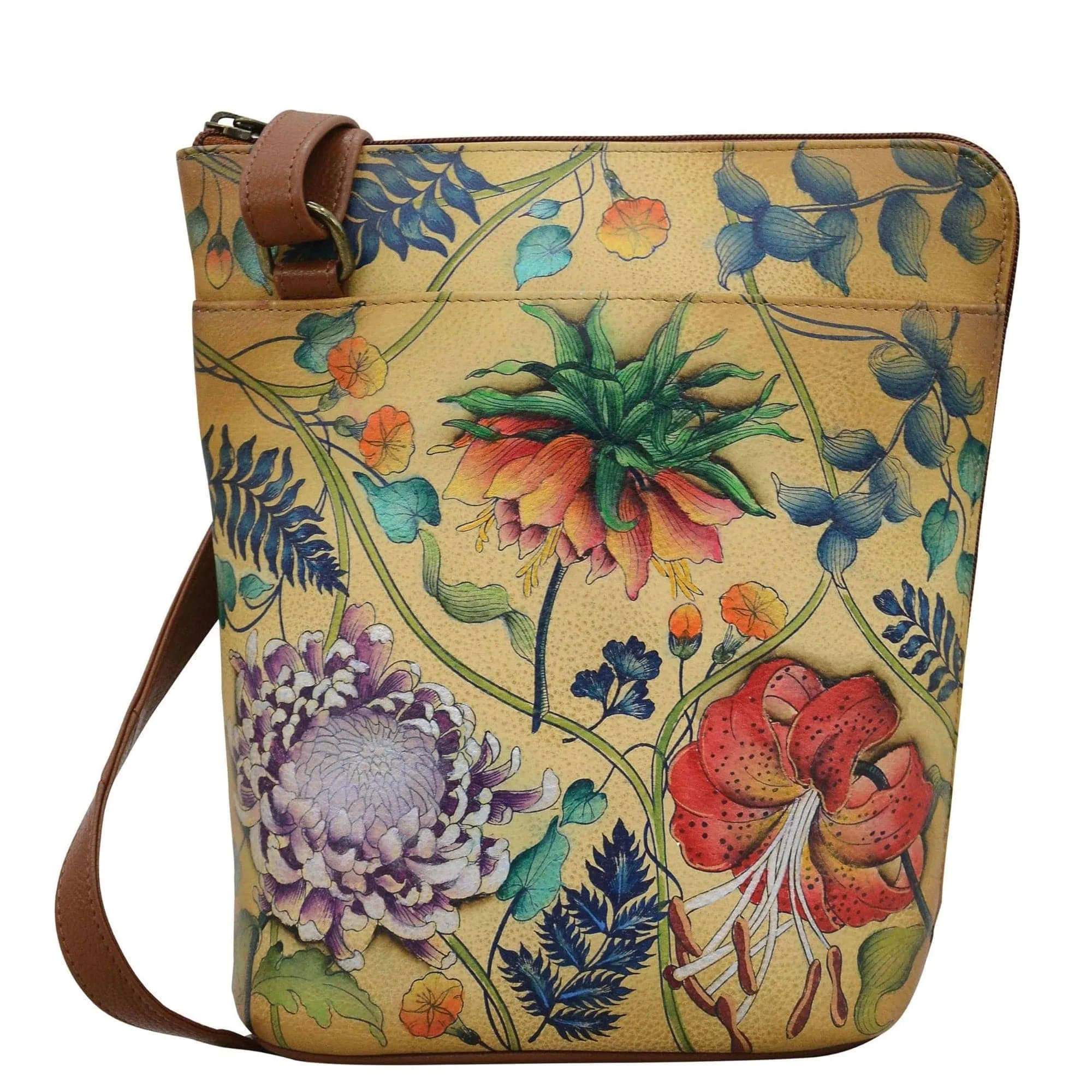 Organizer Crossbody With Extended Side Zipper - 493