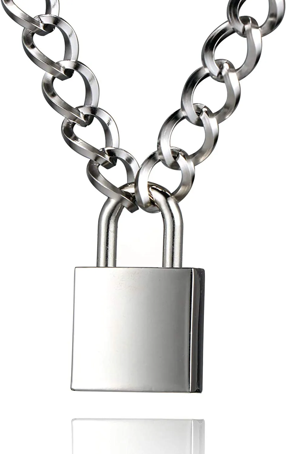 Padlock Necklace Stainless Steel Lock Chain