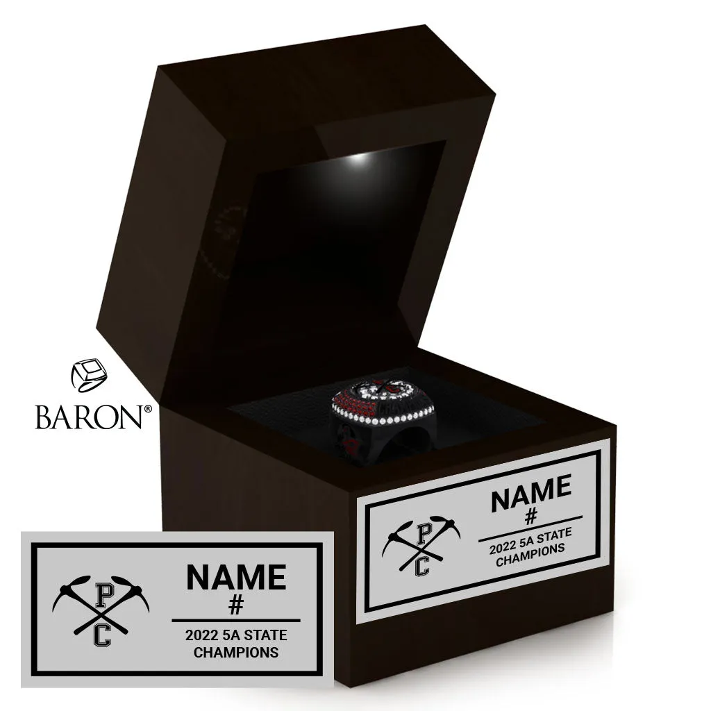 Park City High School Men's Lacrosse 2022 Championship Mini-Ring Box (LED)