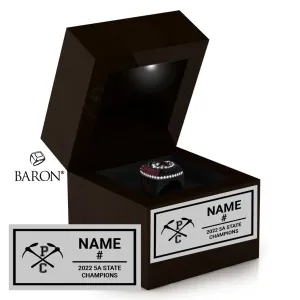Park City High School Men's Lacrosse 2022 Championship Mini-Ring Box (LED)