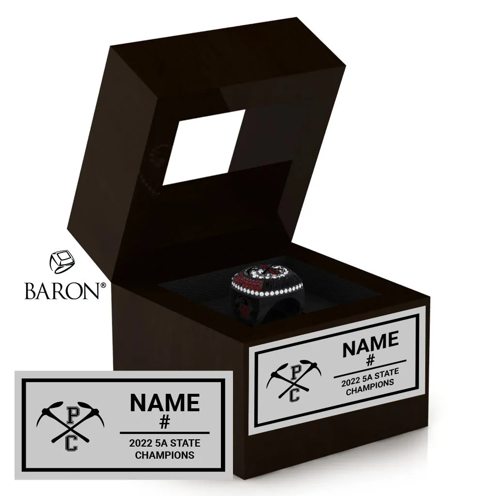 Park City High School Men's Lacrosse 2022 Championship Mini-Ring Box (Window)