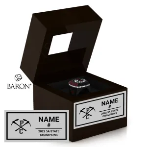 Park City High School Men's Lacrosse 2022 Championship Mini-Ring Box (Window)