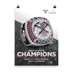 Park City High School Men's Lacrosse 2022 Championship Poster