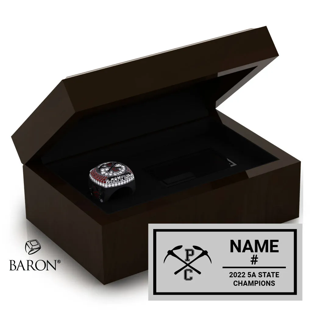 Park City High School Men's Lacrosse 2022 Championship Ring Box