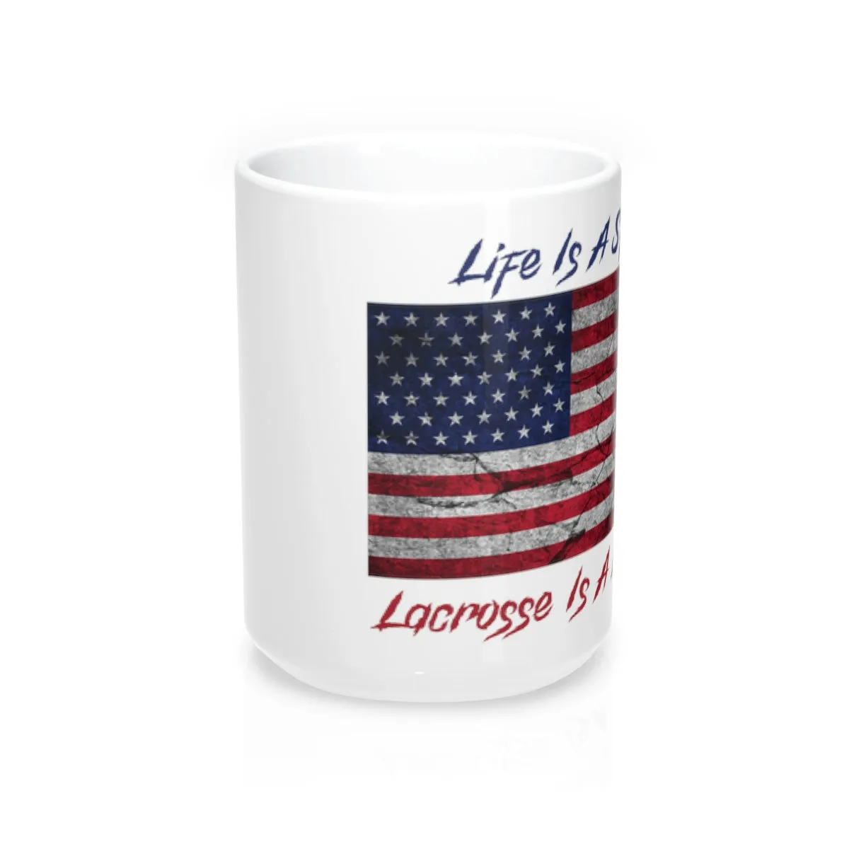 Patriotic Lacrosse Mug 15oz