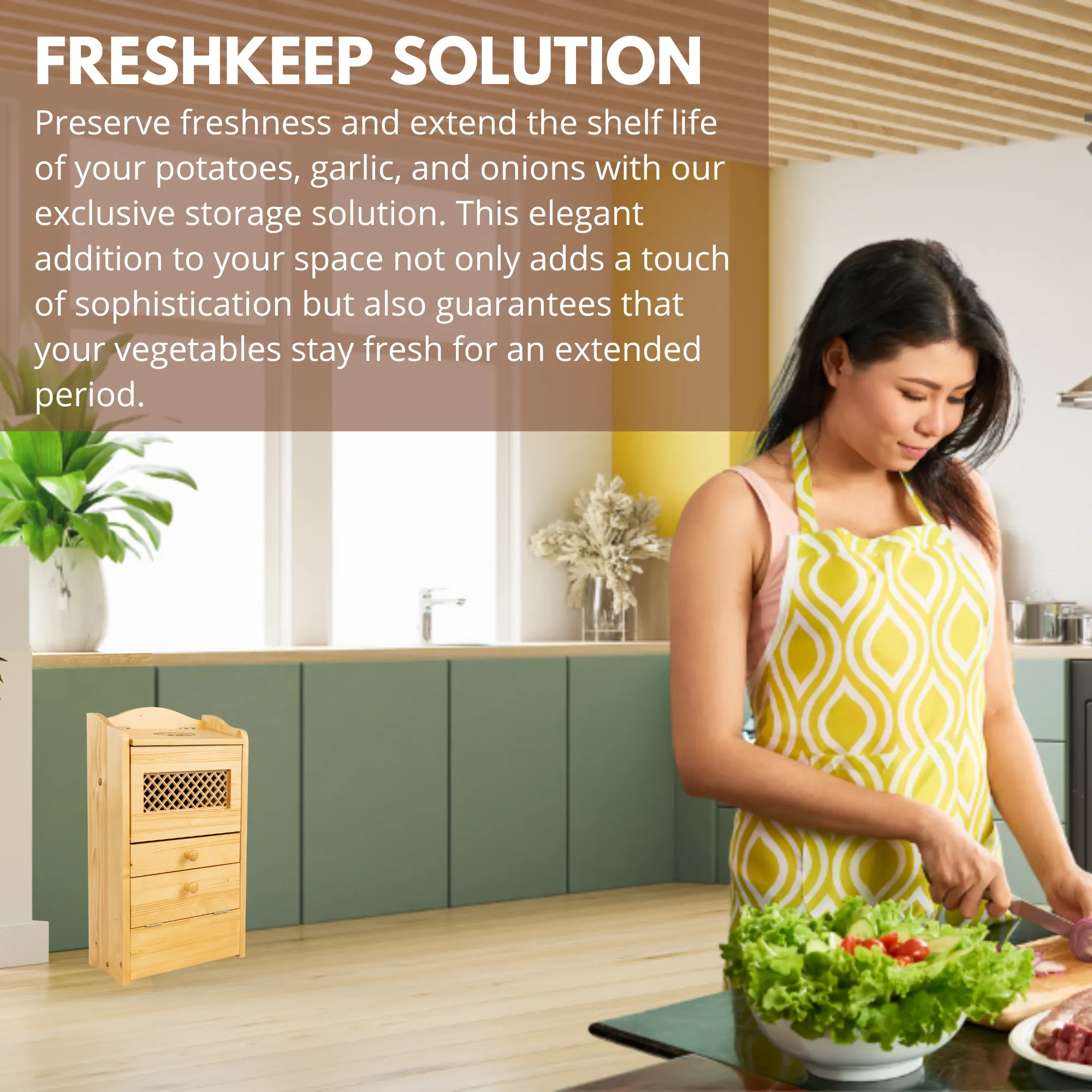 POGABOX™ Classic Potato, Onion, Garlic, Vegetable Storage Bin for Kitchen Organization| Mountable on Wall Floor or Pantry - PINE PASTRY