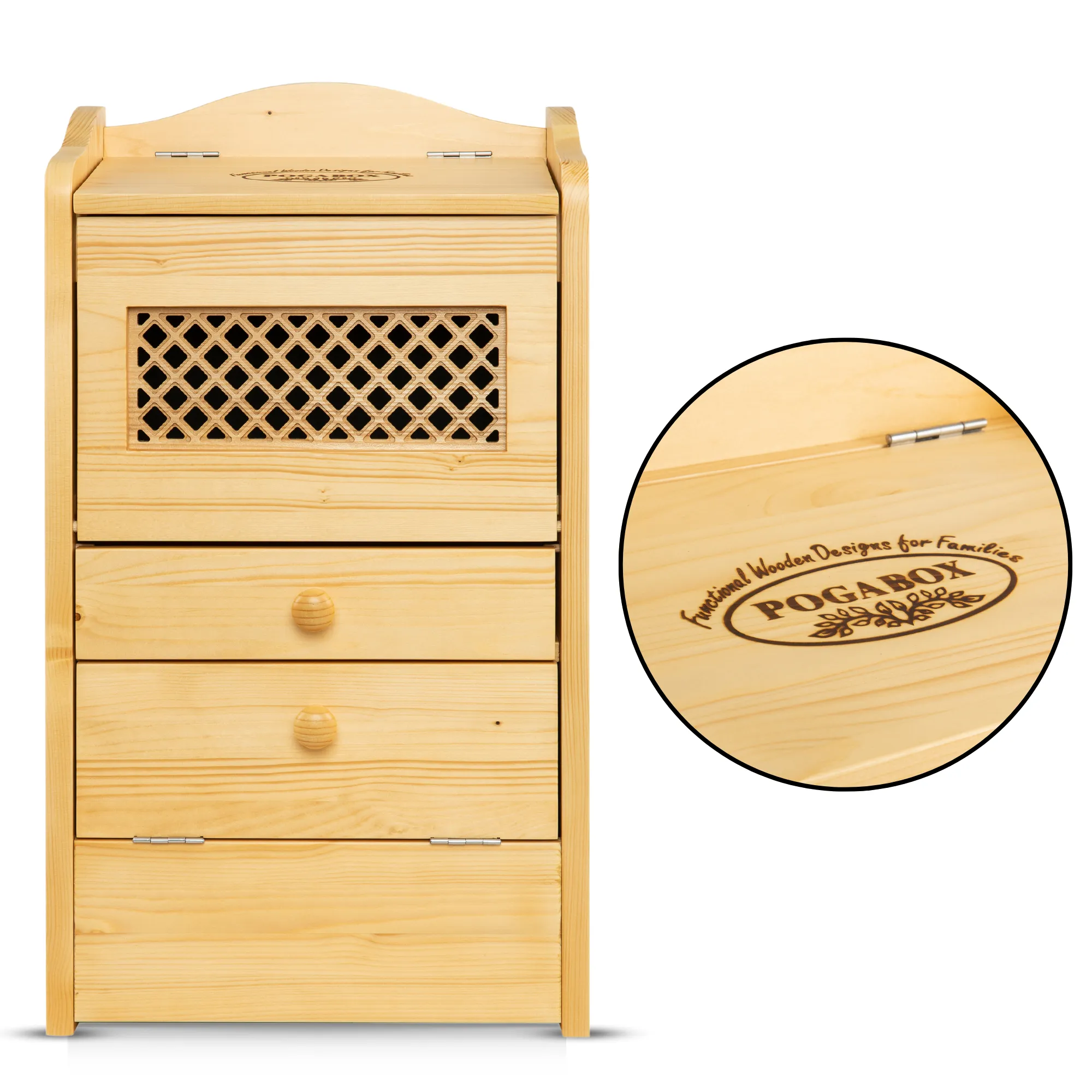 POGABOX™ Classic Potato, Onion, Garlic, Vegetable Storage Bin for Kitchen Organization| Mountable on Wall Floor or Pantry - PINE PASTRY