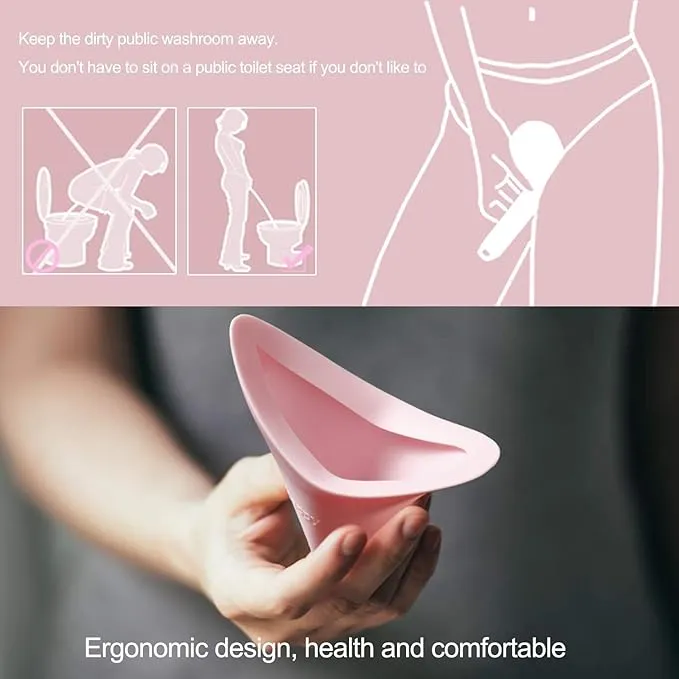 Portable Female Urinal Device Pee Funnel Women to Pee Standing Up for Camping, Hiking, and Backpacking Accessory