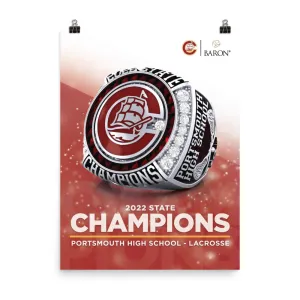 Portsmouth High School Lacrosse 2022 Championship Poster