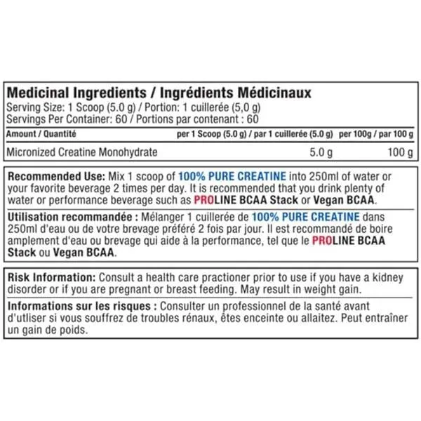 ProLine 100% Pure Creatine Monohydrate, 300g