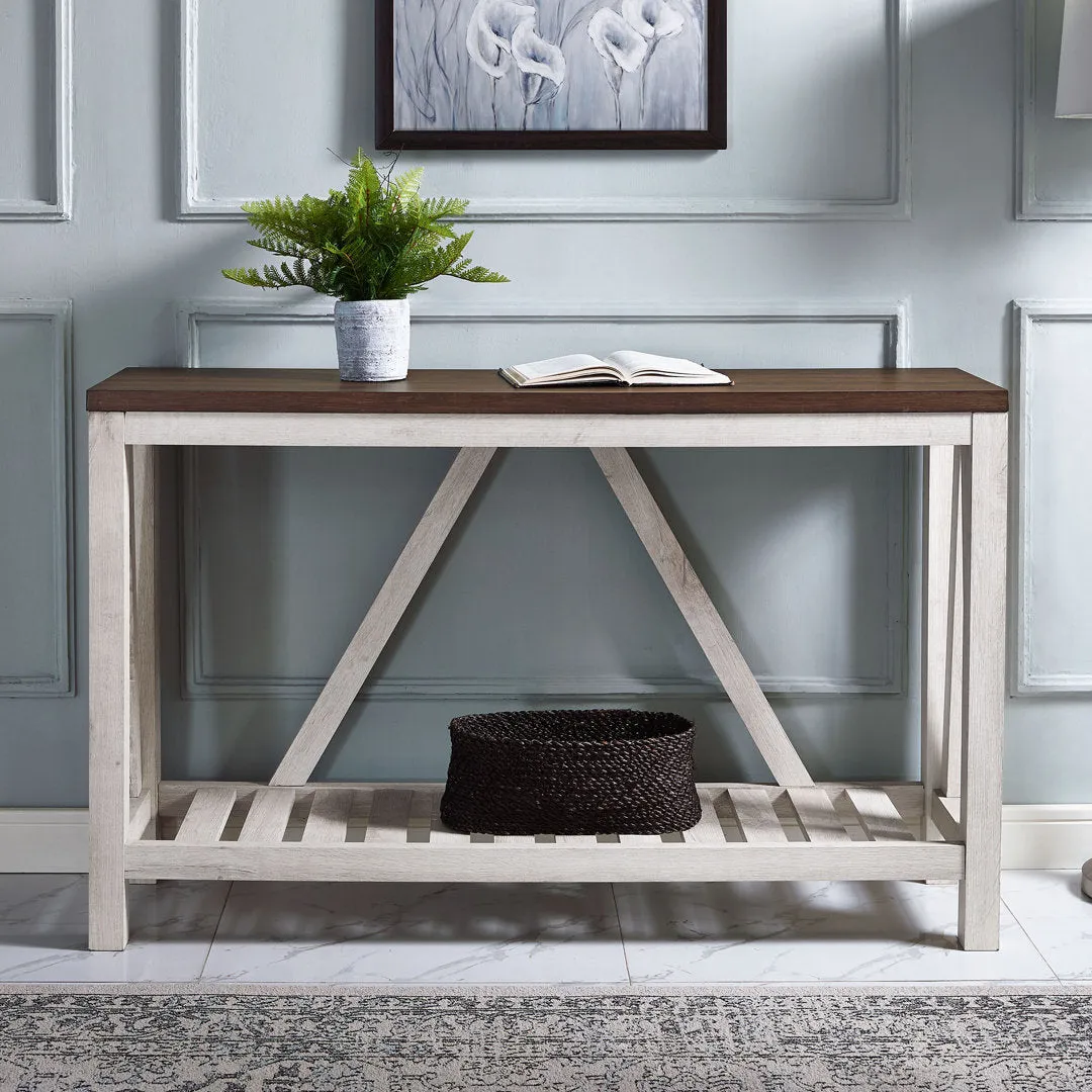 Rakira Modern Farmhouse Console Table Red Barrel Studio® Color: White Oak