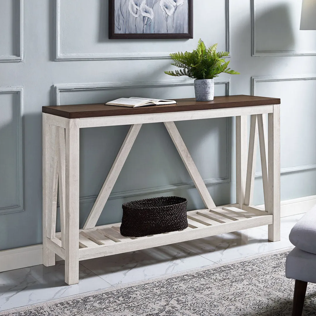 Rakira Modern Farmhouse Console Table Red Barrel Studio® Color: White Oak