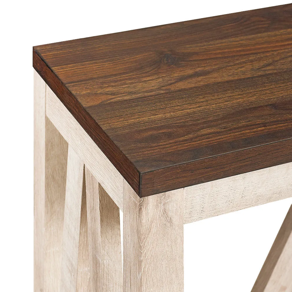 Rakira Modern Farmhouse Console Table Red Barrel Studio® Color: White Oak