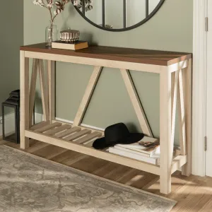 Rakira Modern Farmhouse Console Table Red Barrel Studio® Color: White Oak