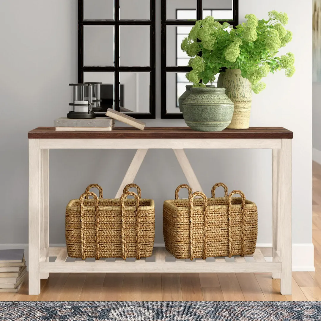 Rakira Modern Farmhouse Console Table Red Barrel Studio® Color: White Oak