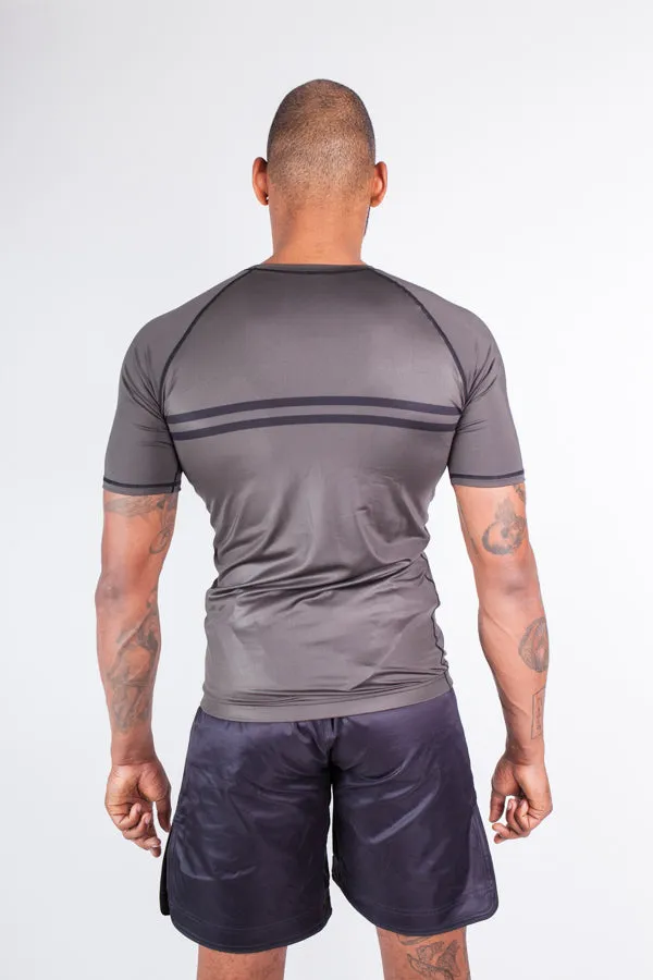 Rashguard Stripe - Grey - Short Sleeve