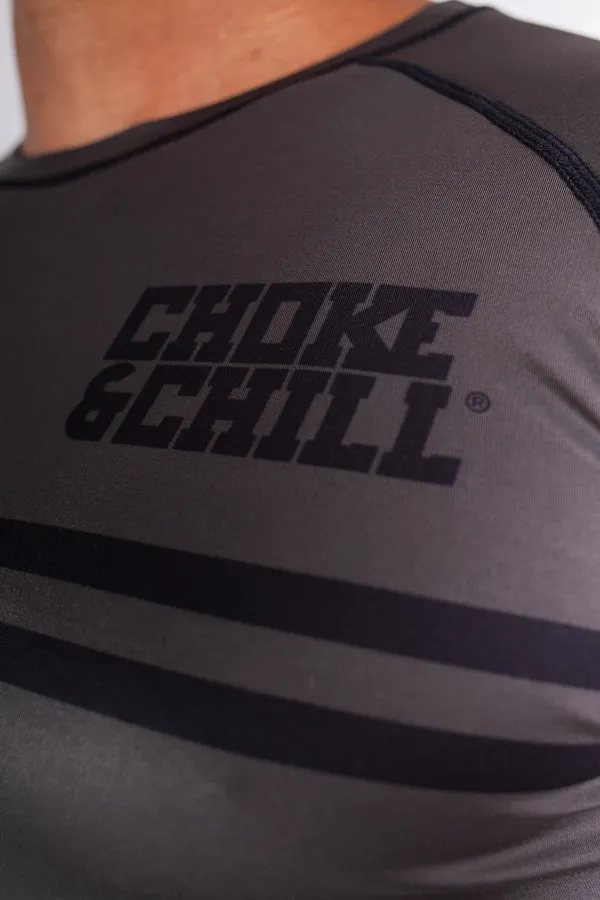 Rashguard Stripe - Grey - Short Sleeve