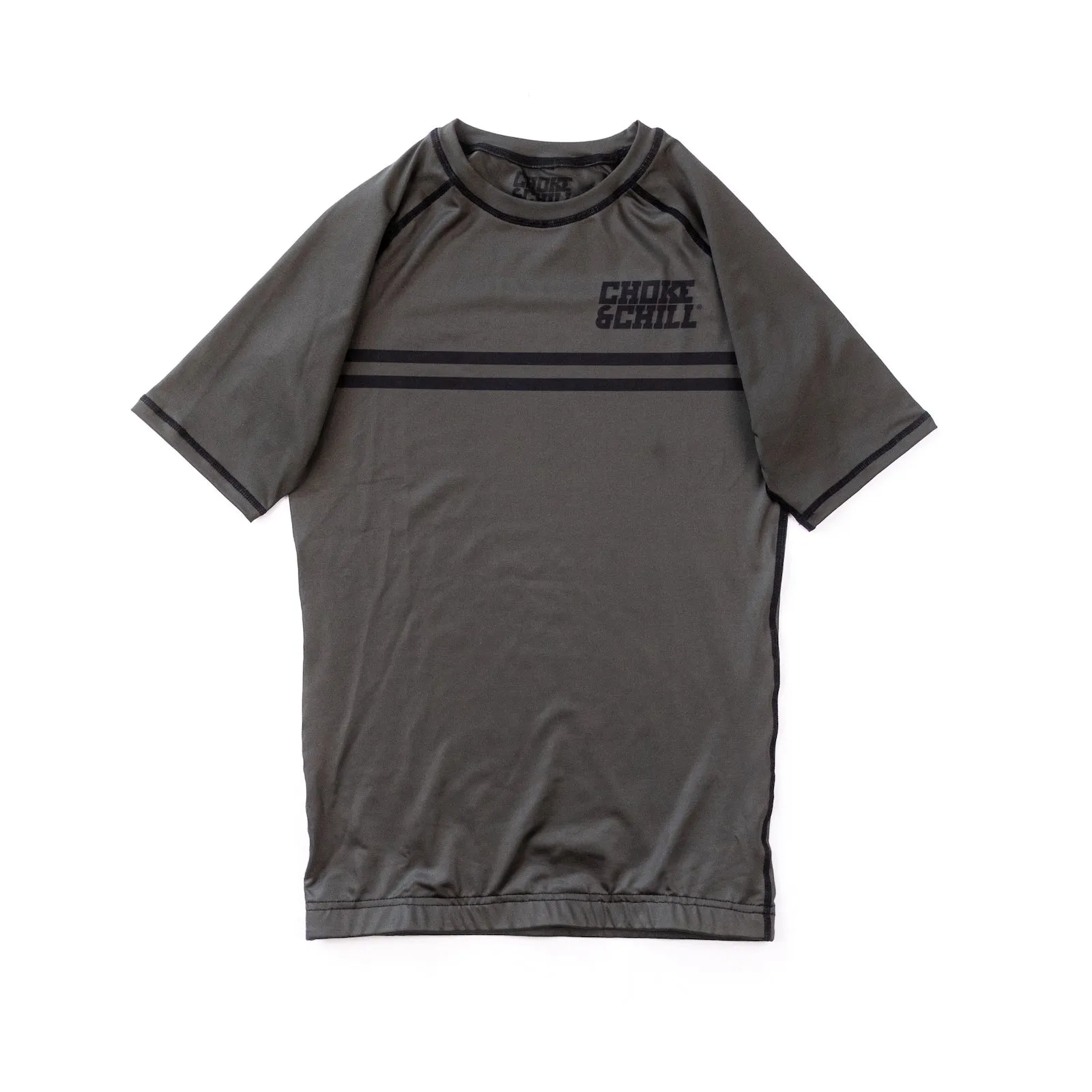 Rashguard Stripe - Grey - Short Sleeve