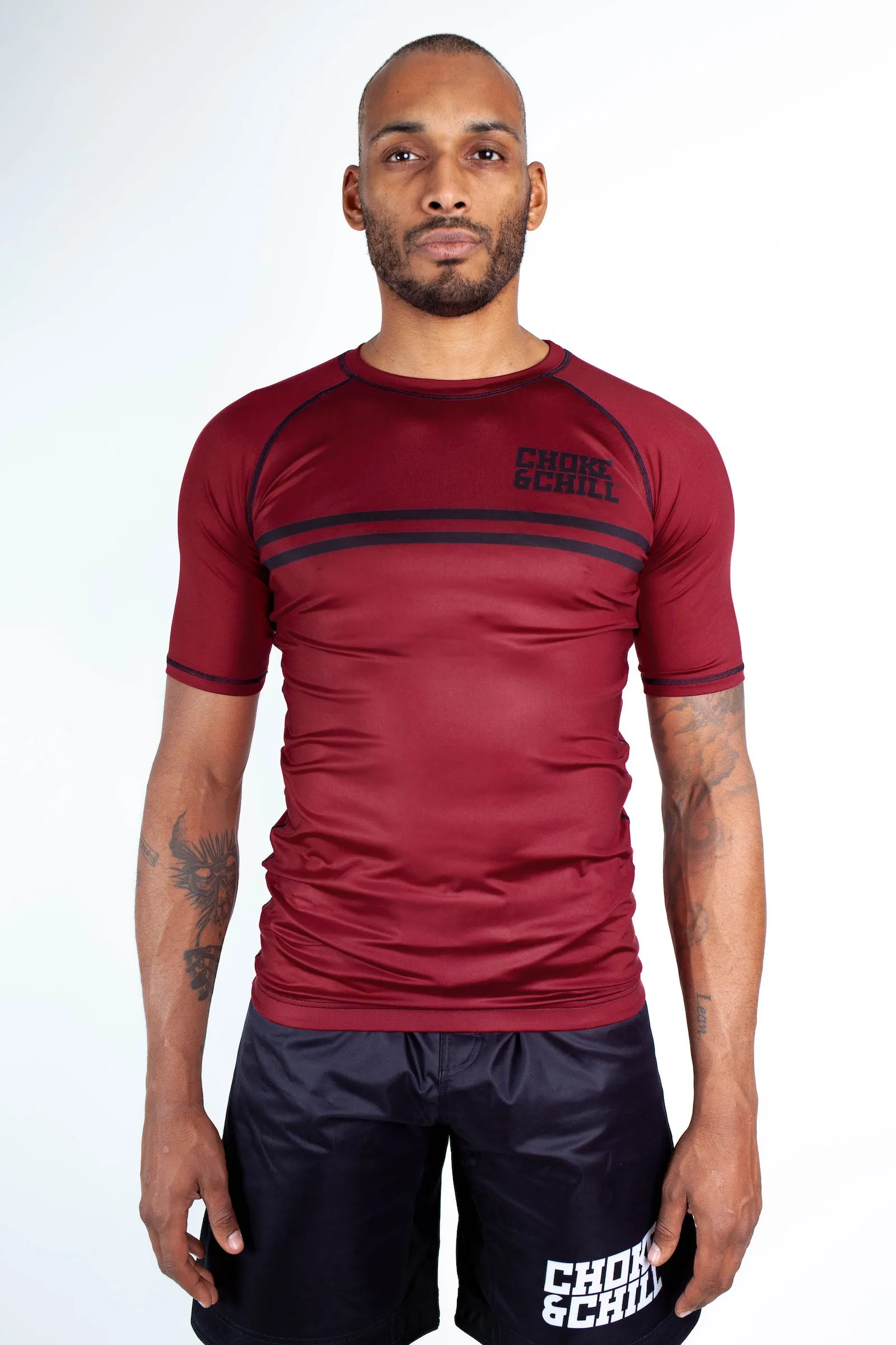 Rashguard Stripe - Red - Short Sleeve