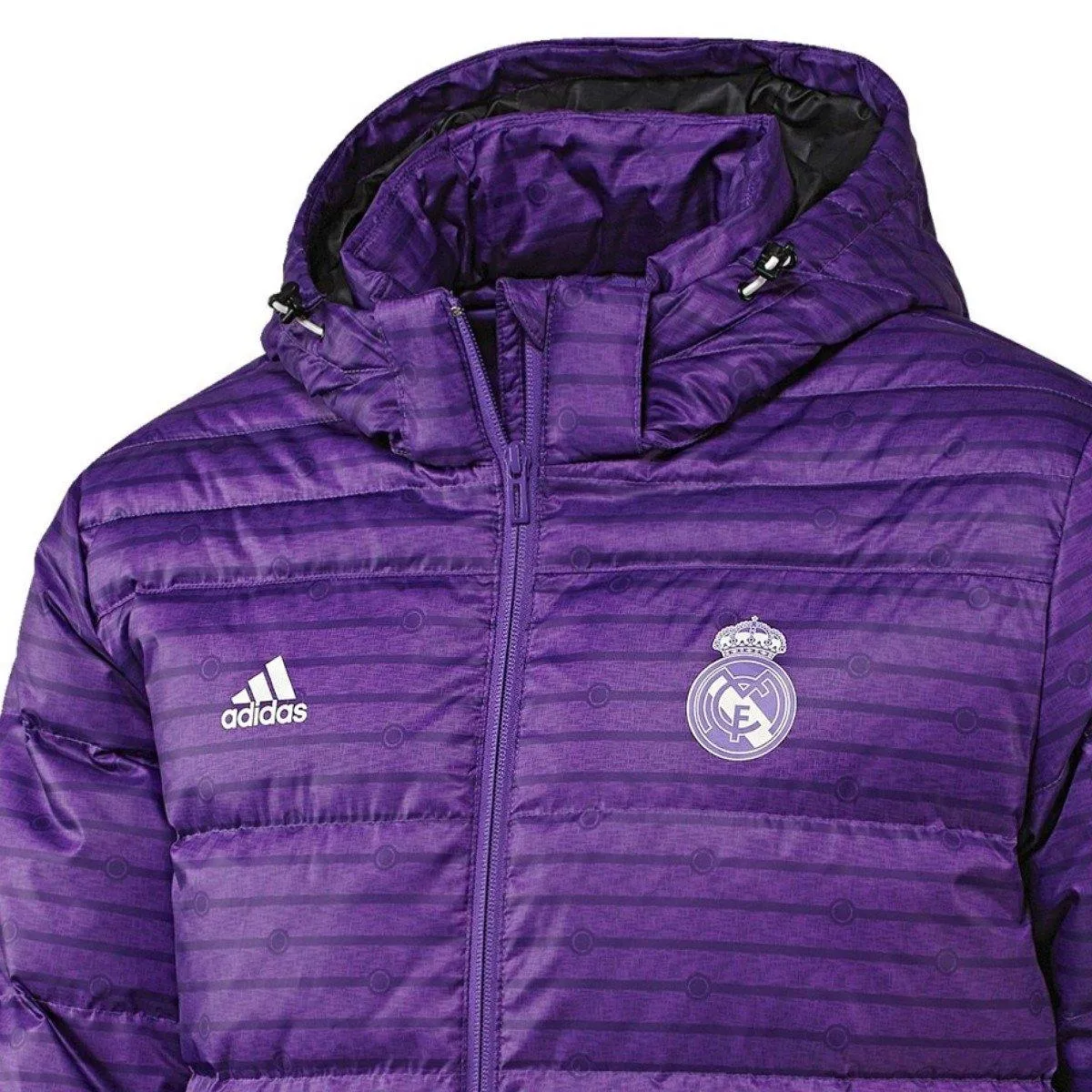 Real Madrid soccer purple training bench padded jacket 2016/17 - Adidas