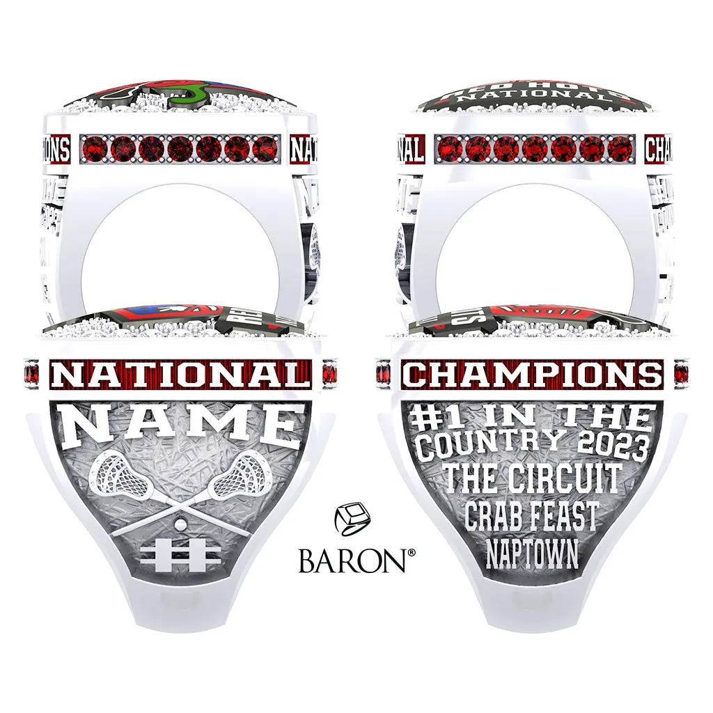 Red Hots National Lacrosse 2023  Championship Ring - Design 4.4