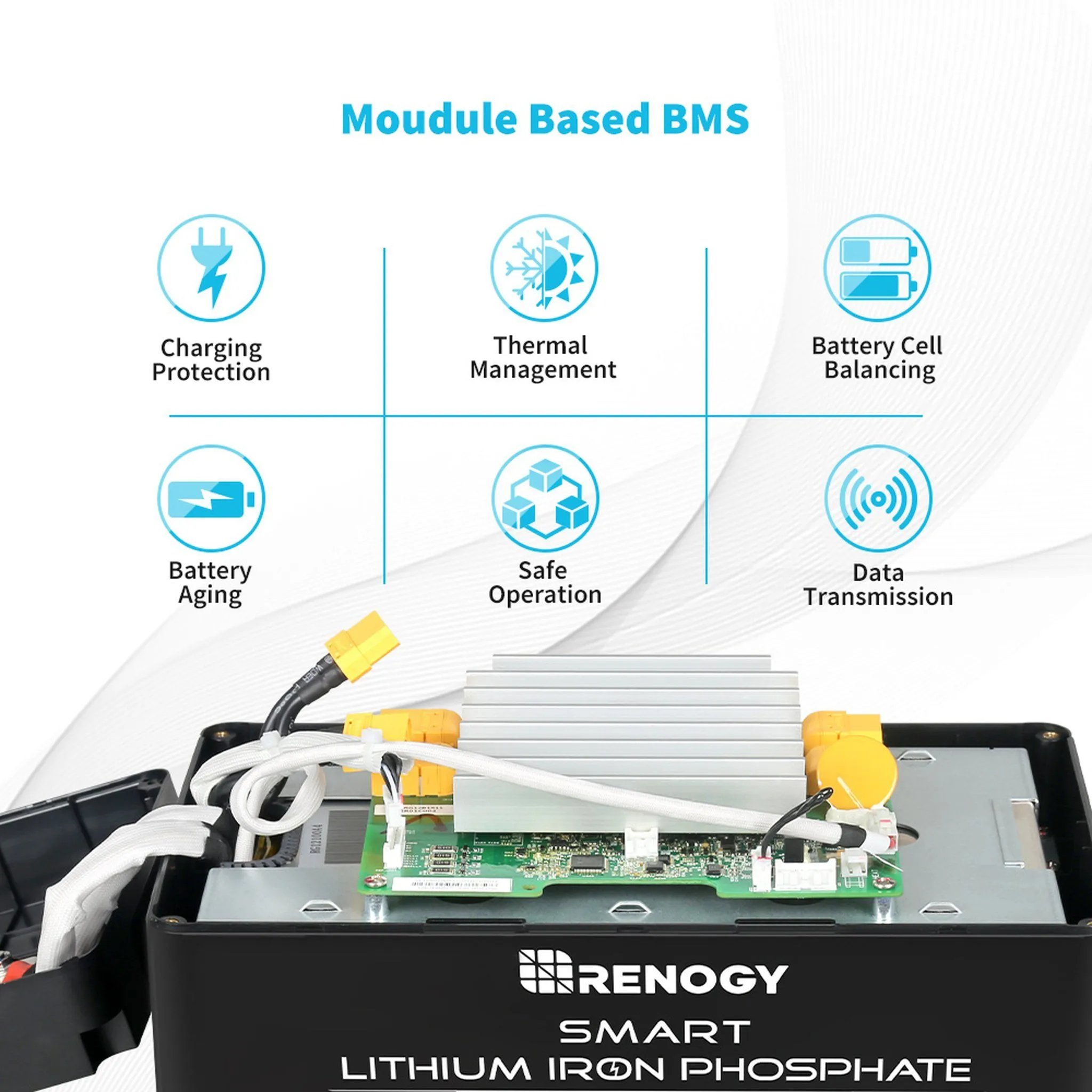 Renogy 12V 100Ah Smart Lithium Iron Phosphate Battery